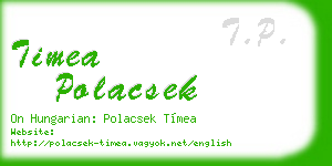 timea polacsek business card